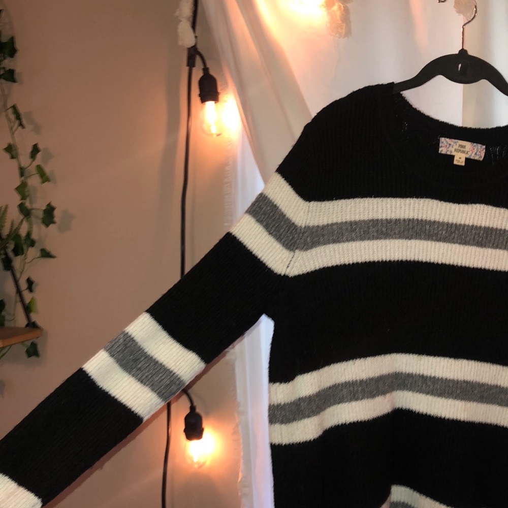 Black Striped Sweater